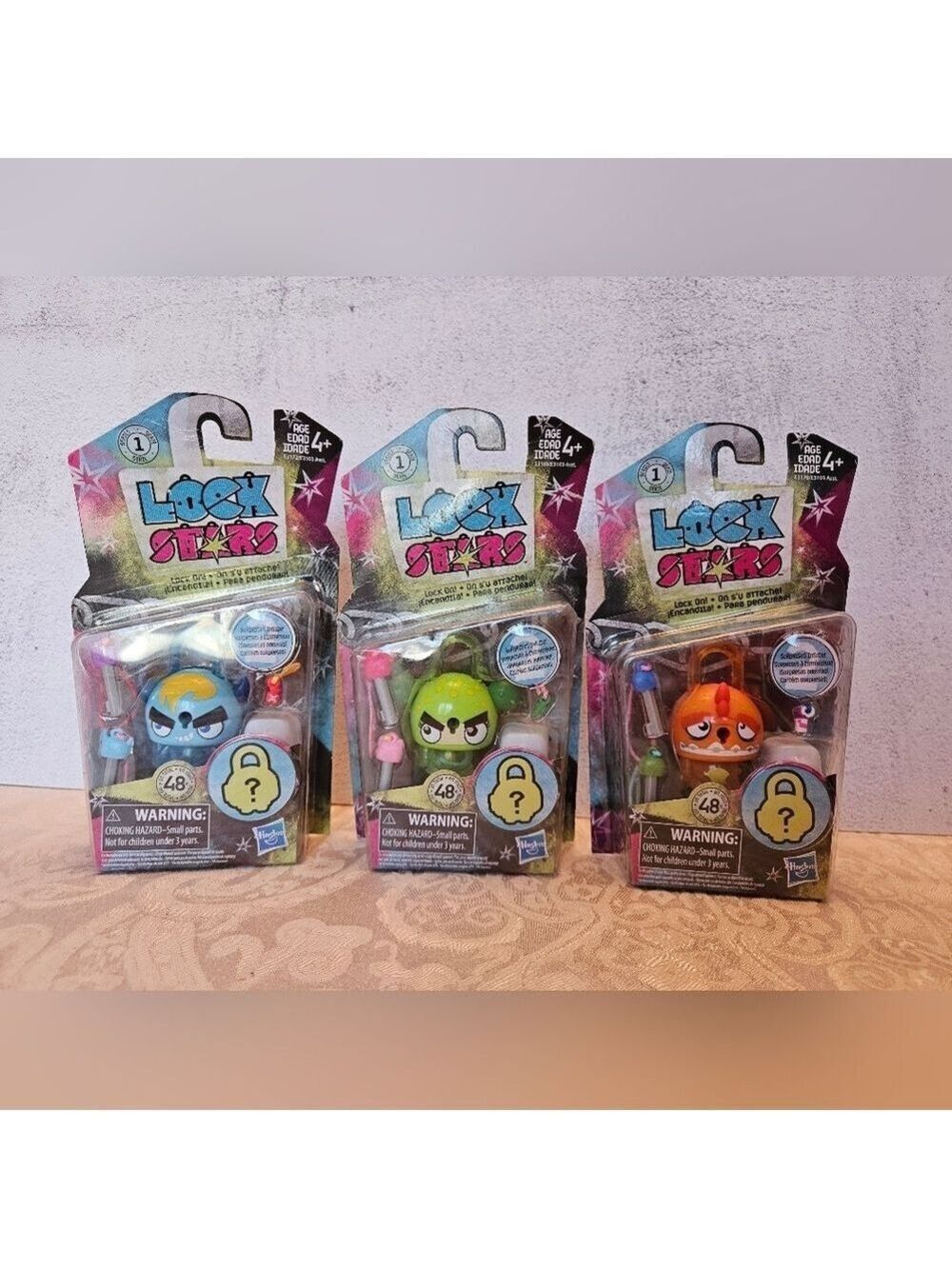 Lock Stars Series 1 Set of Three Surprise Inside Hasbro Backpack School 2017 NEW